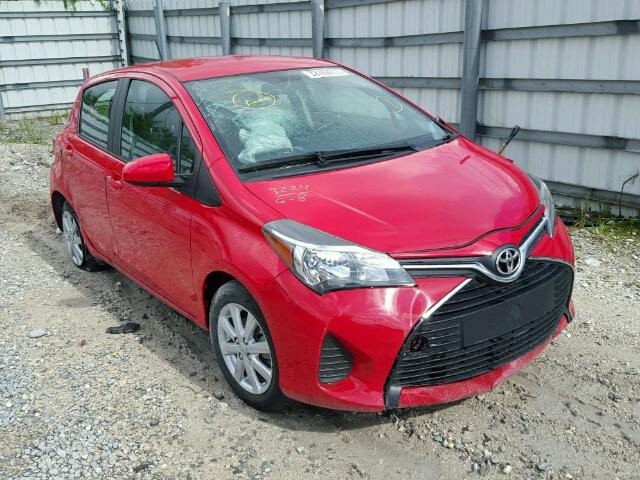 VNKKTUD38FA034029 - 2015 TOYOTA YARIS RED photo 1