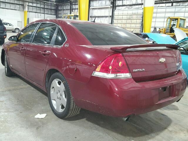 2G1WD58C079165937 - 2007 CHEVROLET IMPALA SUP RED photo 3