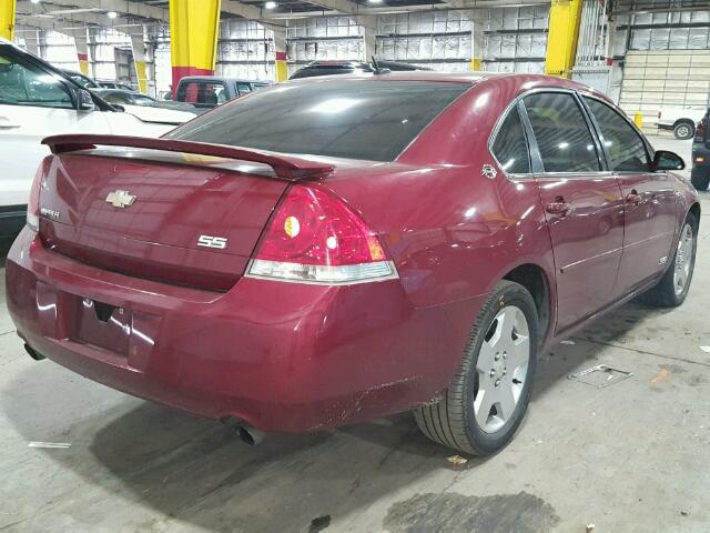2G1WD58C079165937 - 2007 CHEVROLET IMPALA SUP RED photo 4