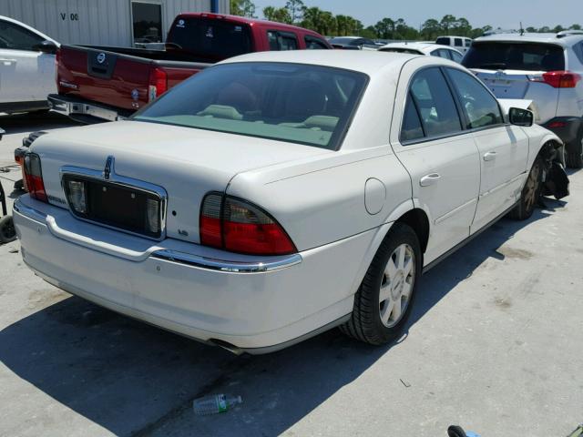 1LNHM86S44Y665405 - 2004 LINCOLN LS WHITE photo 4