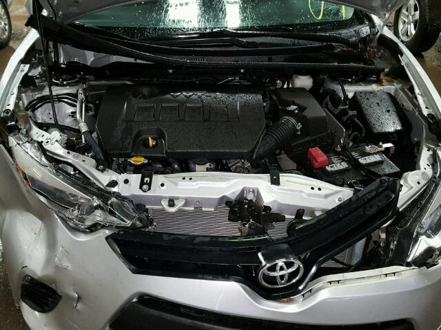 5YFBURHE8EP102502 - 2014 TOYOTA COROLLA L SILVER photo 7