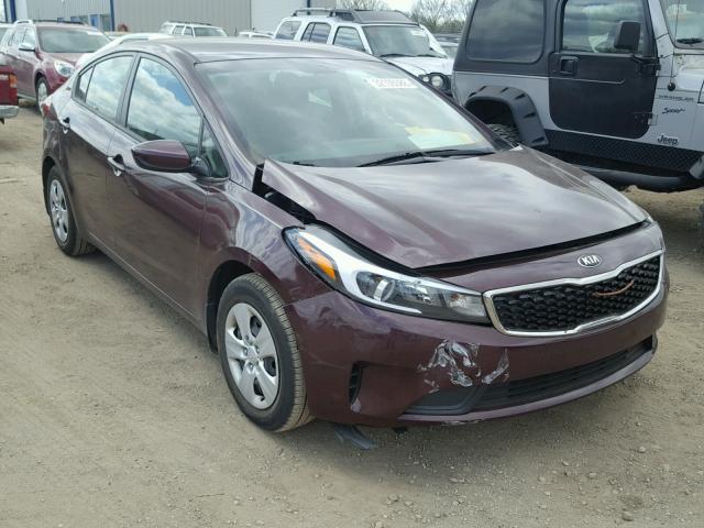 3KPFL4A76HE153831 - 2017 KIA FORTE LX BURGUNDY photo 1