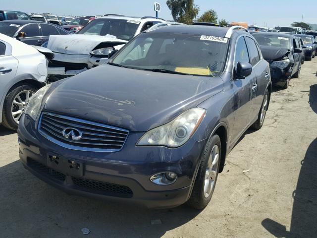 JNKAJ09F38M357362 - 2008 INFINITI EX35 BASE BLUE photo 2