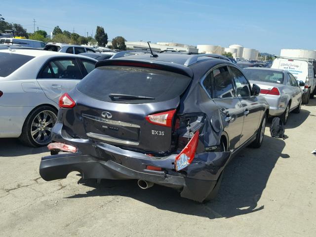 JNKAJ09F38M357362 - 2008 INFINITI EX35 BASE BLUE photo 4