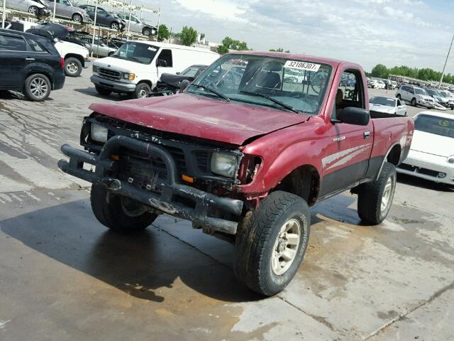 4TAPM62N2TZ106573 - 1996 TOYOTA TACOMA RED photo 2