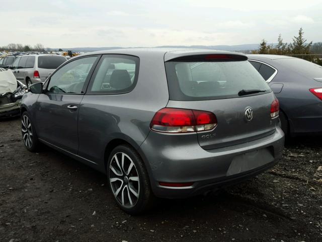 WVWAB7AJ6AW291732 - 2010 VOLKSWAGEN GOLF GRAY photo 3