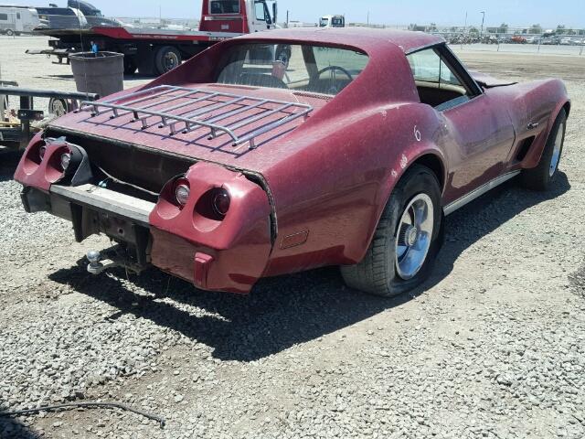 1Z37J5S426222 - 1975 CHEVROLET CORVETTE MAROON photo 4