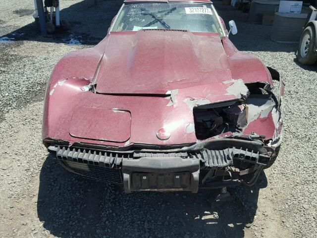 1Z37J5S426222 - 1975 CHEVROLET CORVETTE MAROON photo 7