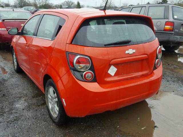 1G1JC6SH0C4105435 - 2012 CHEVROLET SONIC LT ORANGE photo 3