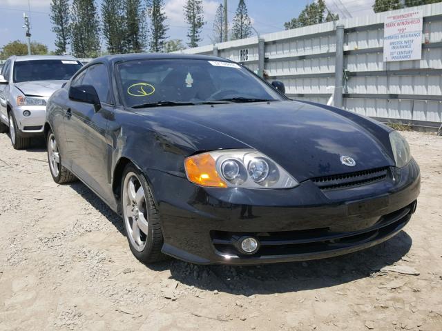 KMHHN65F04U118418 - 2004 HYUNDAI TIBURON GT BLACK photo 1