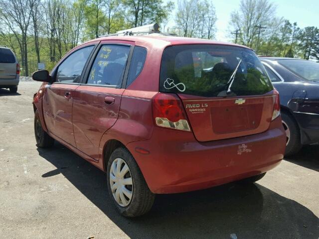 KL1TD66656B639107 - 2006 CHEVROLET AVEO BASE Qırmızı foto 3