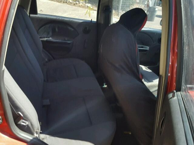 KL1TD66656B639107 - 2006 CHEVROLET AVEO BASE Qırmızı foto 6