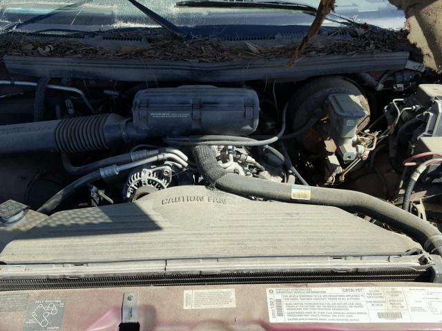 3B7HC13Y5TG165186 - 1996 DODGE RAM 1500 MAROON photo 7