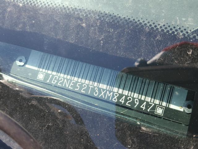 1G2NE52T3XM842947 - 1999 PONTIAC GRAND AM S Mavi foto 10