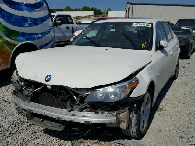 WBANE53547CW68854 - 2007 BMW 525 I WHITE photo 2