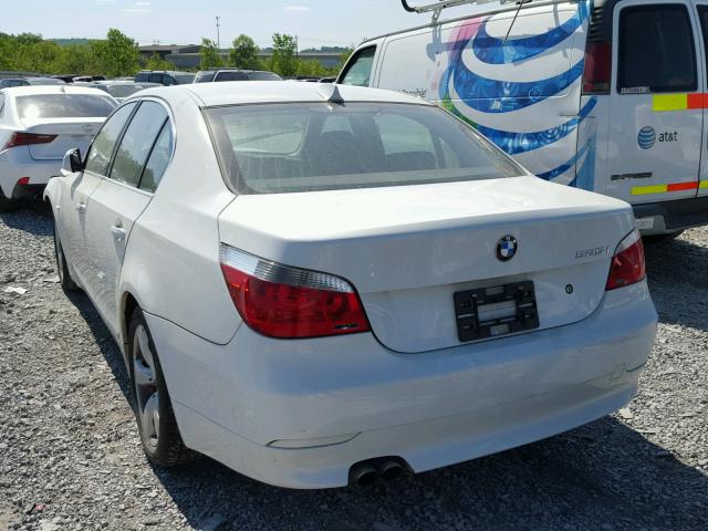 WBANE53547CW68854 - 2007 BMW 525 I WHITE photo 3