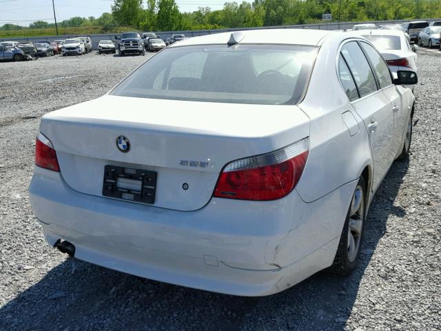 WBANE53547CW68854 - 2007 BMW 525 I WHITE photo 4