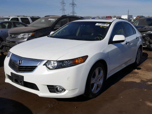 JH4CU2F6XDC000762 - 2013 ACURA TSX TECH WHITE photo 2