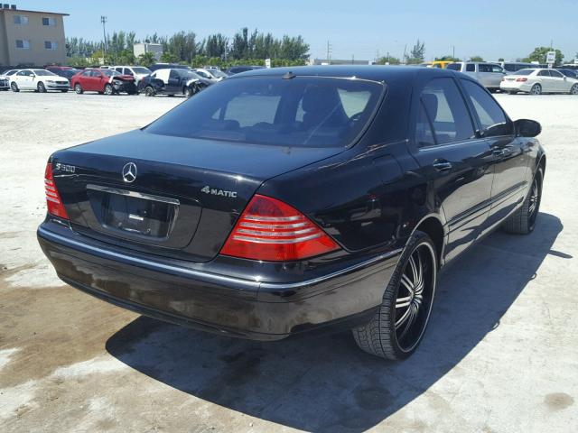 WDBNG84J64A413929 - 2004 MERCEDES-BENZ S 500 4MAT BLACK photo 4