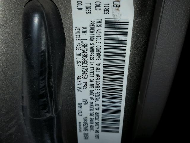 1J8HG48K06C173450 - 2006 JEEP COMMANDER GRAY photo 10