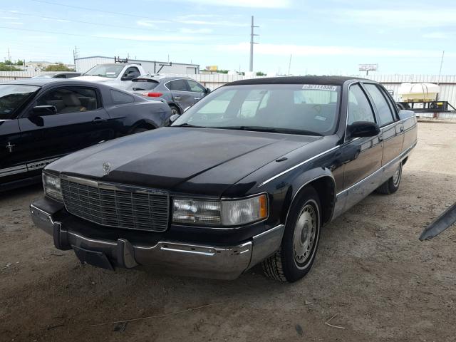 1G6DW52P9TR703414 - 1996 CADILLAC FLEETWOOD BLACK photo 2