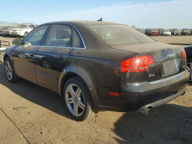 WAUDF78E97A064242 - 2007 AUDI A4 2.0T QU BLACK photo 3