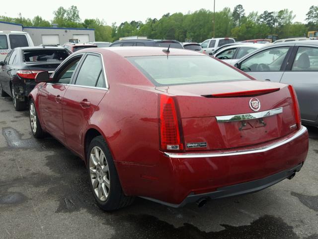 1G6DF577280156832 - 2008 CADILLAC CTS BURGUNDY photo 3