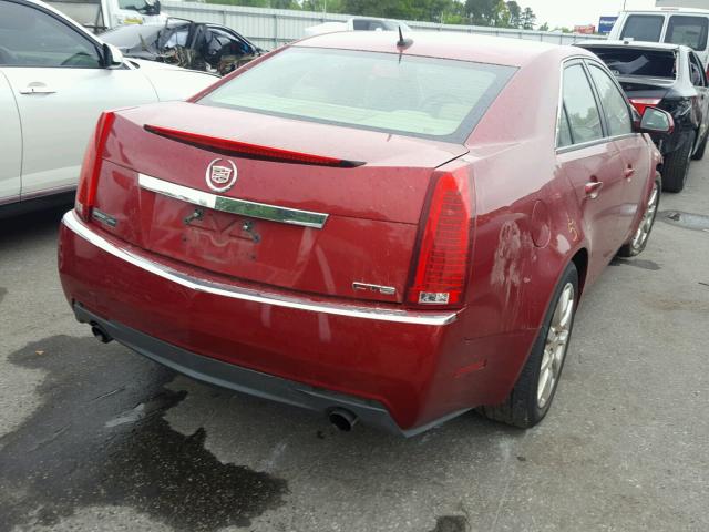 1G6DF577280156832 - 2008 CADILLAC CTS BURGUNDY photo 4