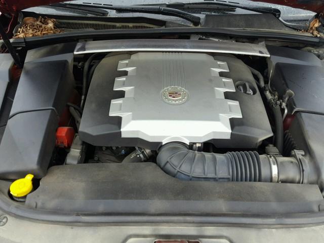 1G6DF577280156832 - 2008 CADILLAC CTS BURGUNDY photo 7