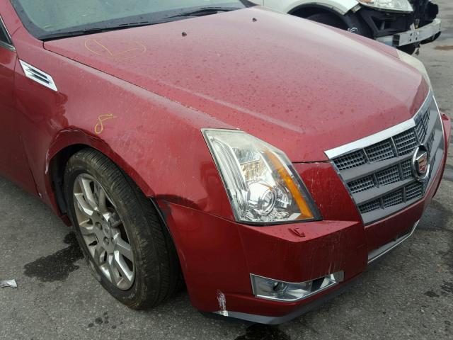 1G6DF577280156832 - 2008 CADILLAC CTS BURGUNDY photo 9