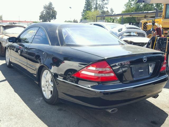 WDBPJ75J22A028092 - 2002 MERCEDES-BENZ CL 500 BLACK photo 3