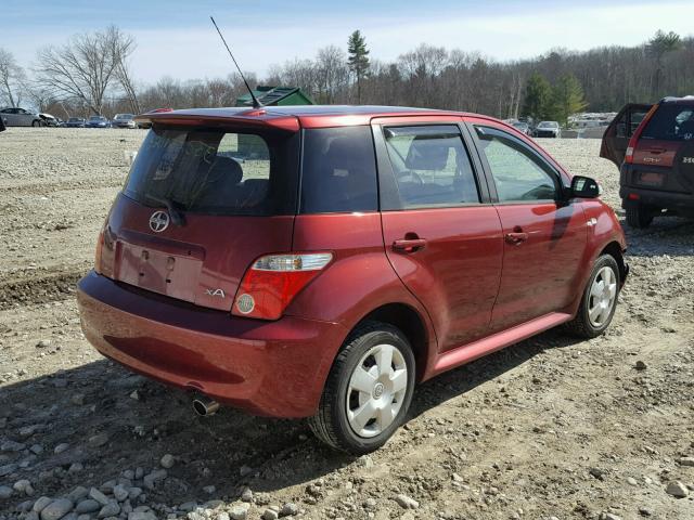 JTKKT624760146240 - 2006 TOYOTA SCION XA RED photo 4