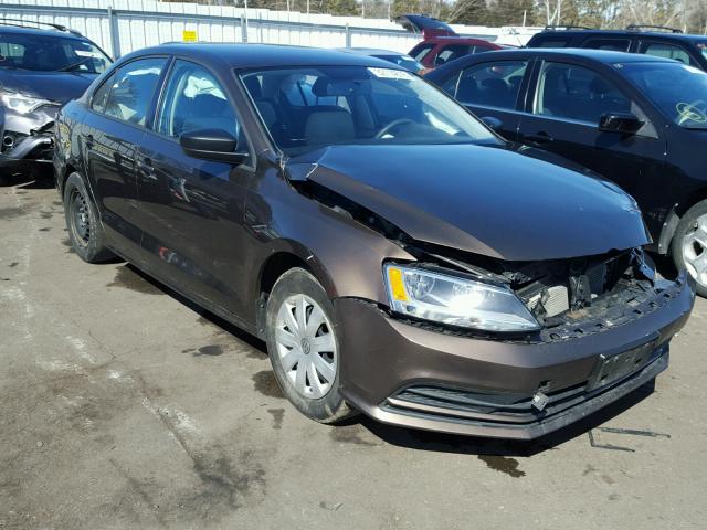 3VW2K7AJ5FM256477 - 2015 VOLKSWAGEN JETTA BASE 棕色 照片 1