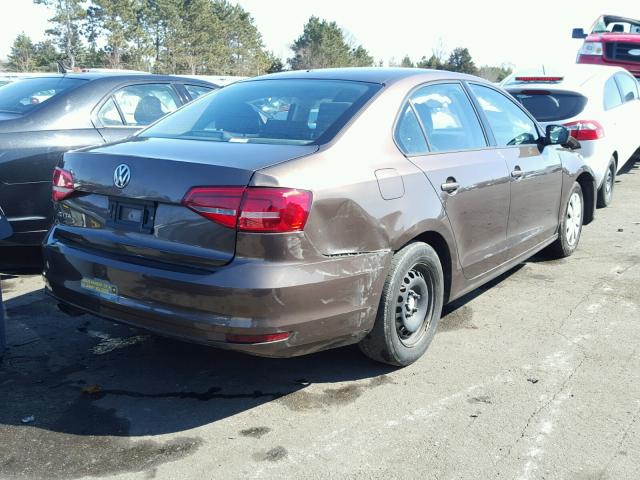 3VW2K7AJ5FM256477 - 2015 VOLKSWAGEN JETTA BASE 棕色 照片 4