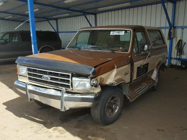 1FMEU15H2MLA37548 - 1991 FORD BRONCO U10 BROWN photo 2