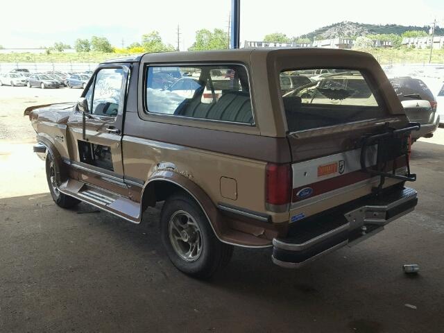 1FMEU15H2MLA37548 - 1991 FORD BRONCO U10 BROWN photo 3