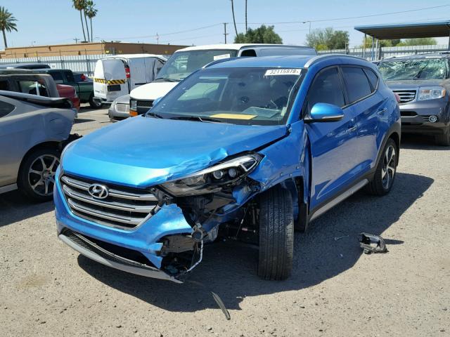 KM8J33A24HU325134 - 2017 HYUNDAI TUCSON LIM BLUE photo 2