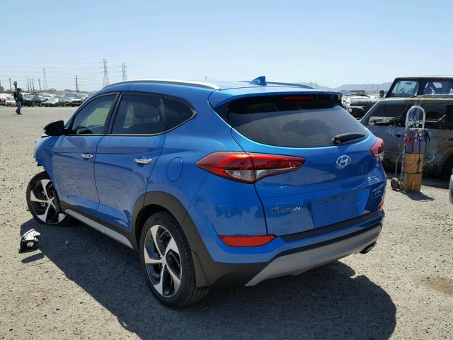 KM8J33A24HU325134 - 2017 HYUNDAI TUCSON LIM BLUE photo 3