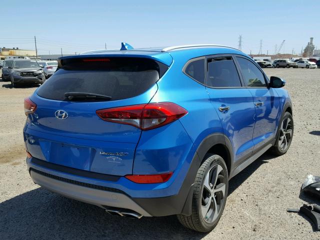 KM8J33A24HU325134 - 2017 HYUNDAI TUCSON LIM BLUE photo 4