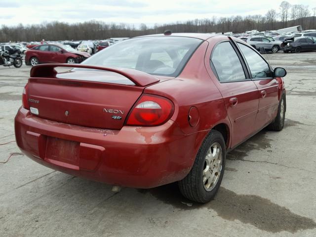 1B3ES56CX3D244512 - 2003 DODGE NEON SXT RED photo 4