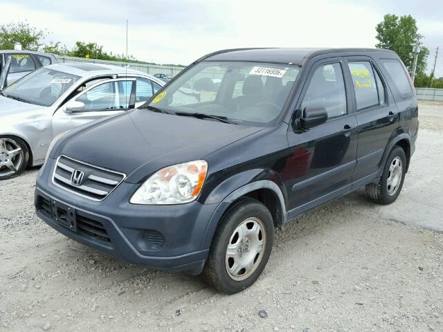 JHLRD68596C024628 - 2006 HONDA CR-V LX BLACK photo 2