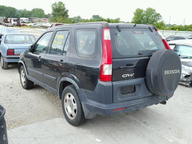 JHLRD68596C024628 - 2006 HONDA CR-V LX BLACK photo 3