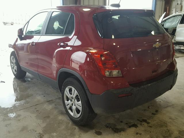 KL7CJKSB1FB224716 - 2015 CHEVROLET TRAX LS RED photo 3