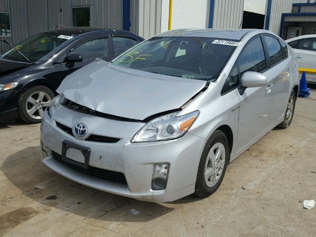 JTDKN3DU0A1171321 - 2010 TOYOTA PRIUS SILVER photo 2