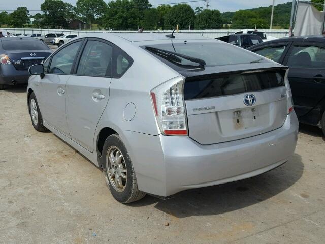 JTDKN3DU0A1171321 - 2010 TOYOTA PRIUS SILVER photo 3