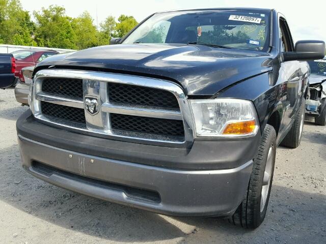 1D3HB16K39J522292 - 2009 DODGE RAM 1500 BLACK photo 2