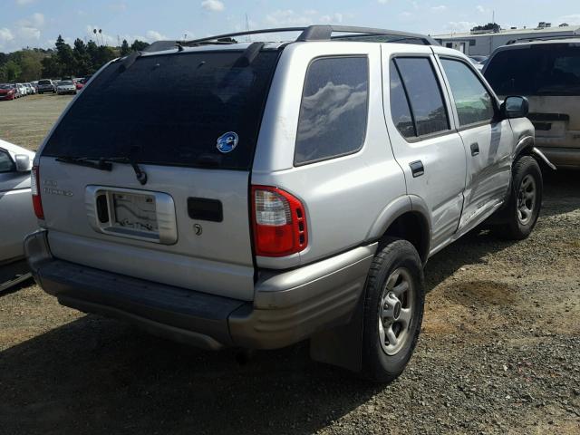 4S2CK58W324325836 - 2002 ISUZU RODEO S SILVER photo 4