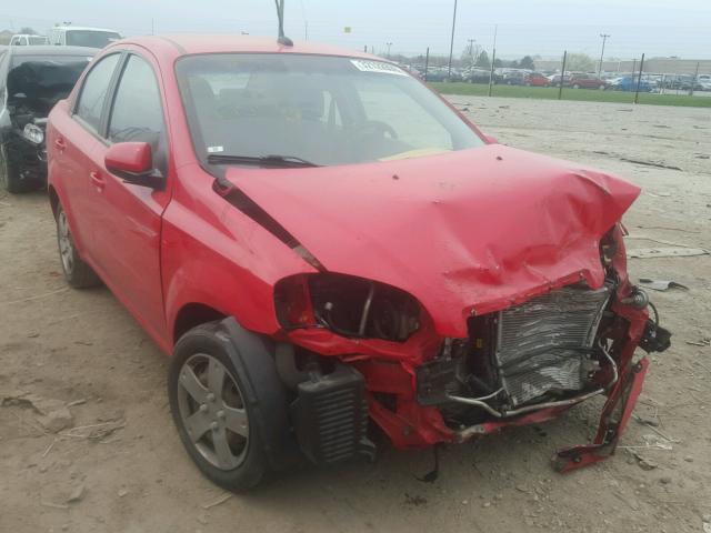 KL1TD5DE1AB100075 - 2010 CHEVROLET AVEO LS RED photo 1