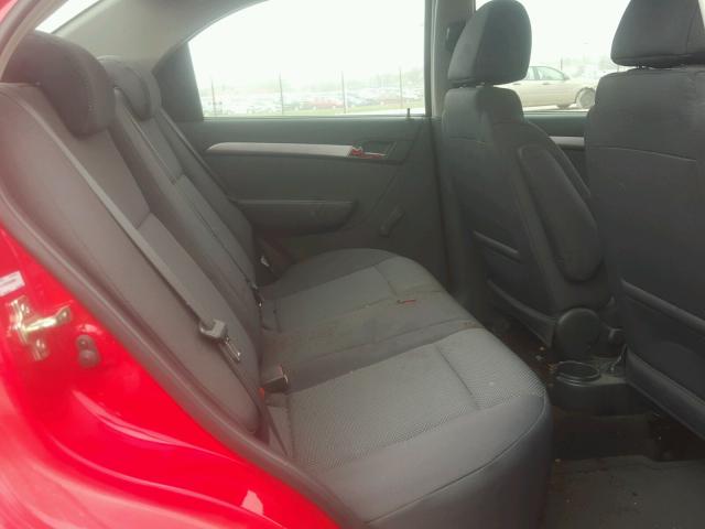 KL1TD5DE1AB100075 - 2010 CHEVROLET AVEO LS RED photo 6