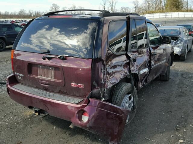 1GKDT13SX62343962 - 2006 GMC ENVOY MAROON photo 4